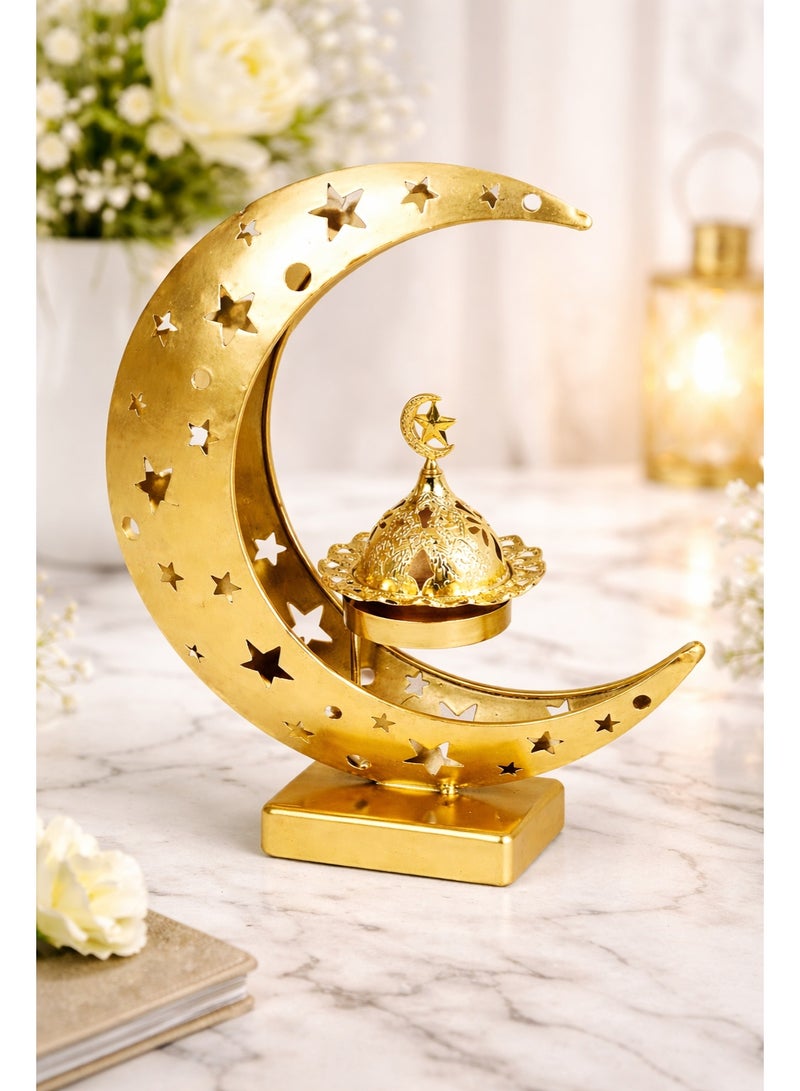 بخور حامل بخور بتصميم هلالي، مبخرة عود مناسبة لمختلف المناسبات - Image 1